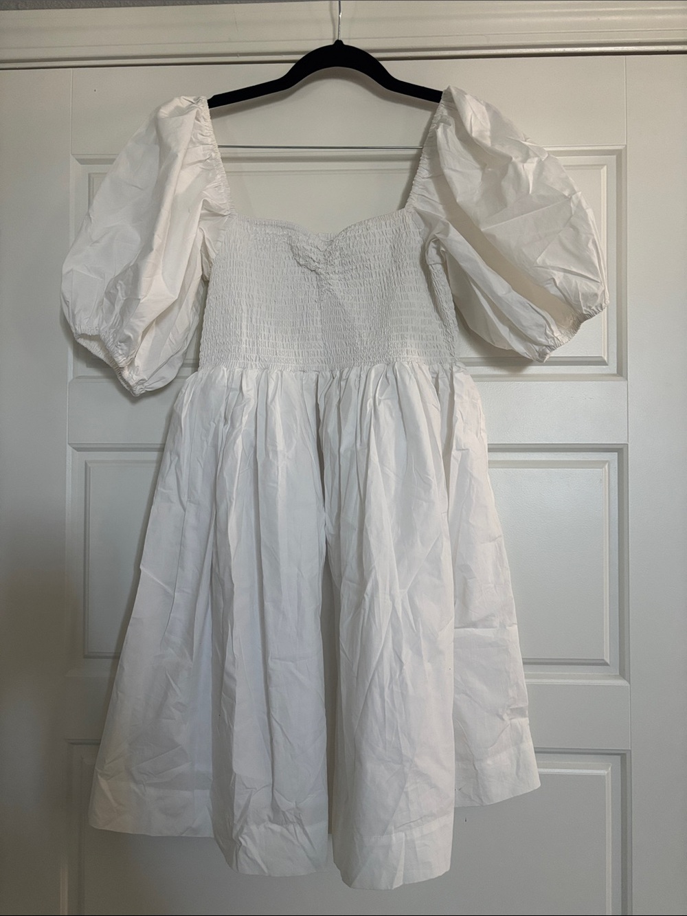 Kourt White Puff Sleeve Mini Dress